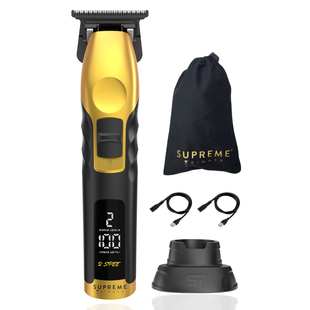 Supreme Trimmer 2Spee Hair Trimmer, 3 Hour Use, Detachable T-Blade | ST622 Gold