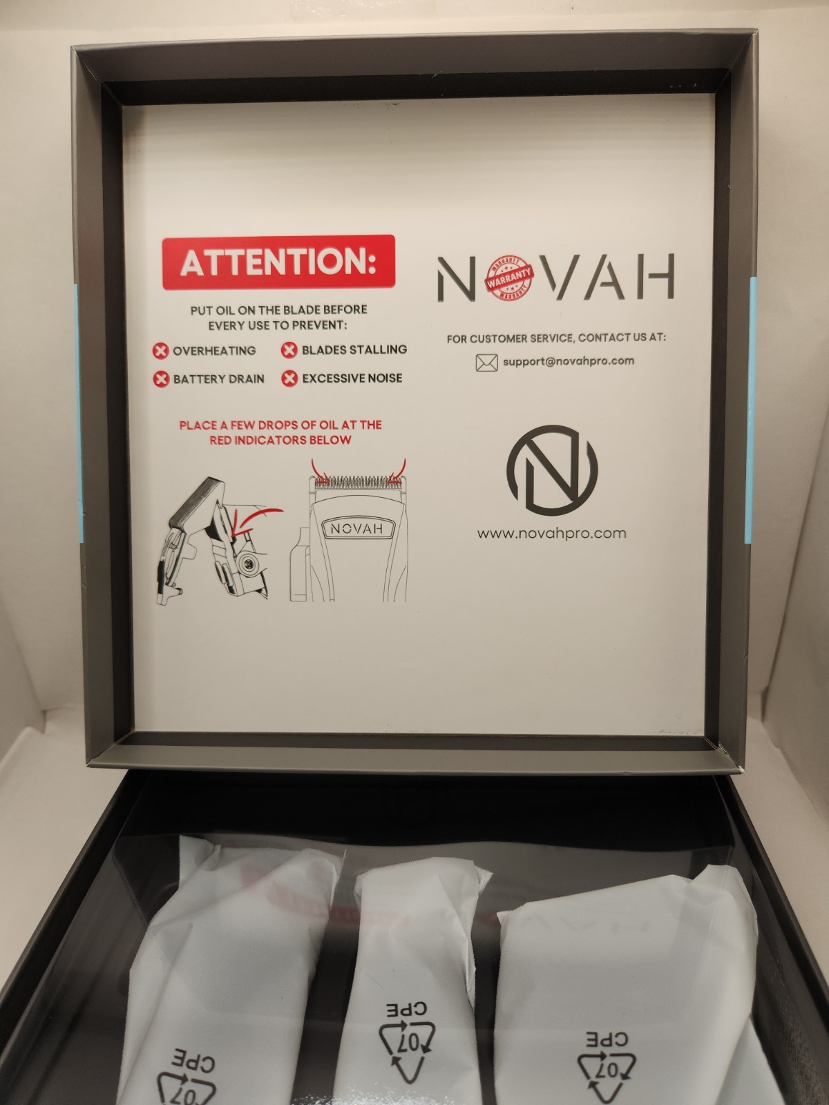NEW Novan Professional Barber Clippers, Trimmers, and Shaver Set 3-in-1 Bundle
