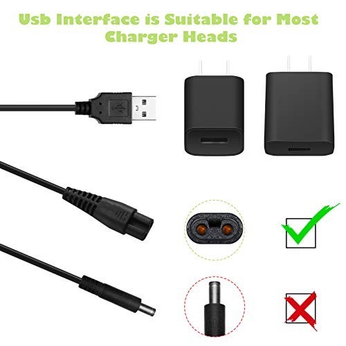 Head Shaver Power Cord Replacement Electric Shaver Charger Razor Cord US