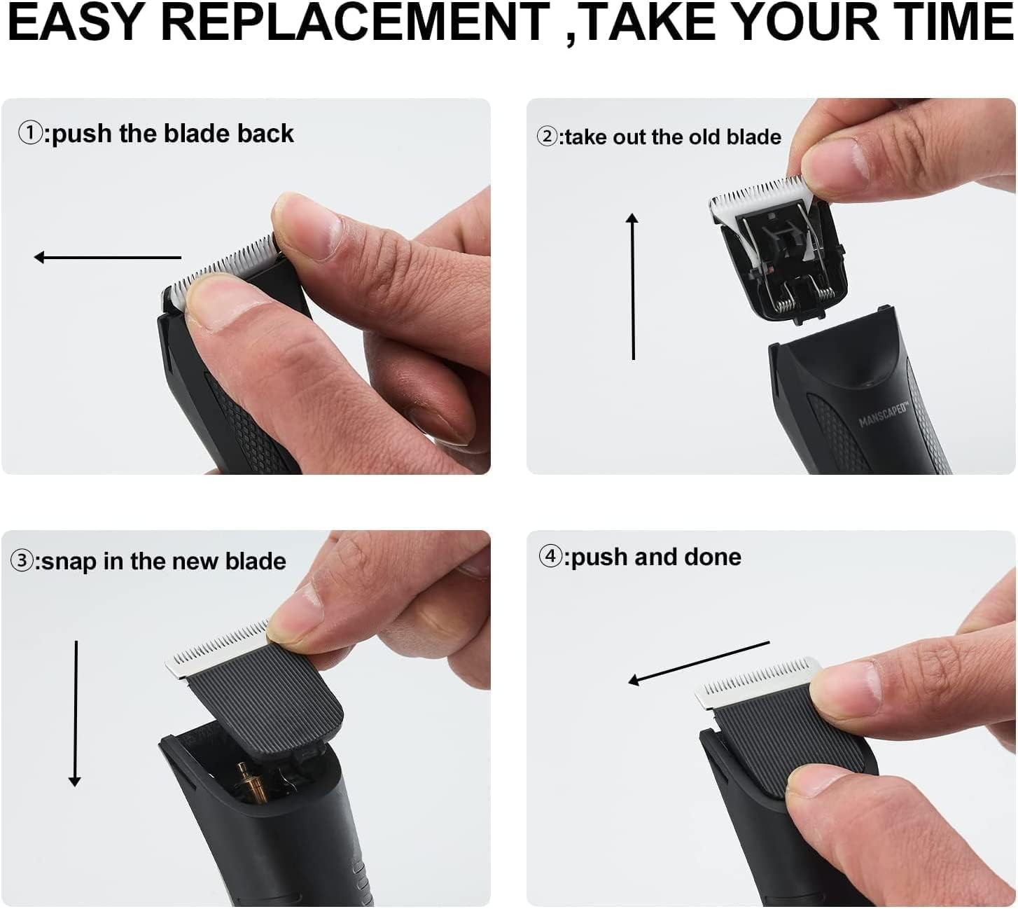 Trimmer Replacement Heads Compatible with Manscaped Lawn Mower 4.0 3.0 2.0
