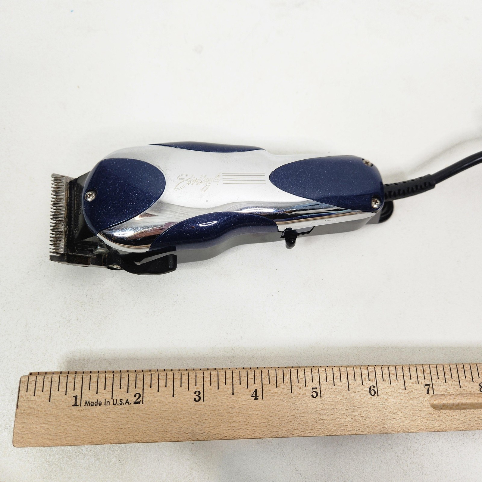 Wahl STX Hair Clipper Model STX 305G Blue Silver Adjustable Blade Corded Mens