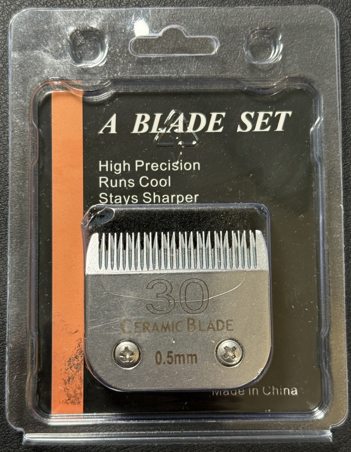 A Blade Set 30 Ceramic Blade 0.5mm Fits Andis Wahl Oster Moser Thrive LB Clipper