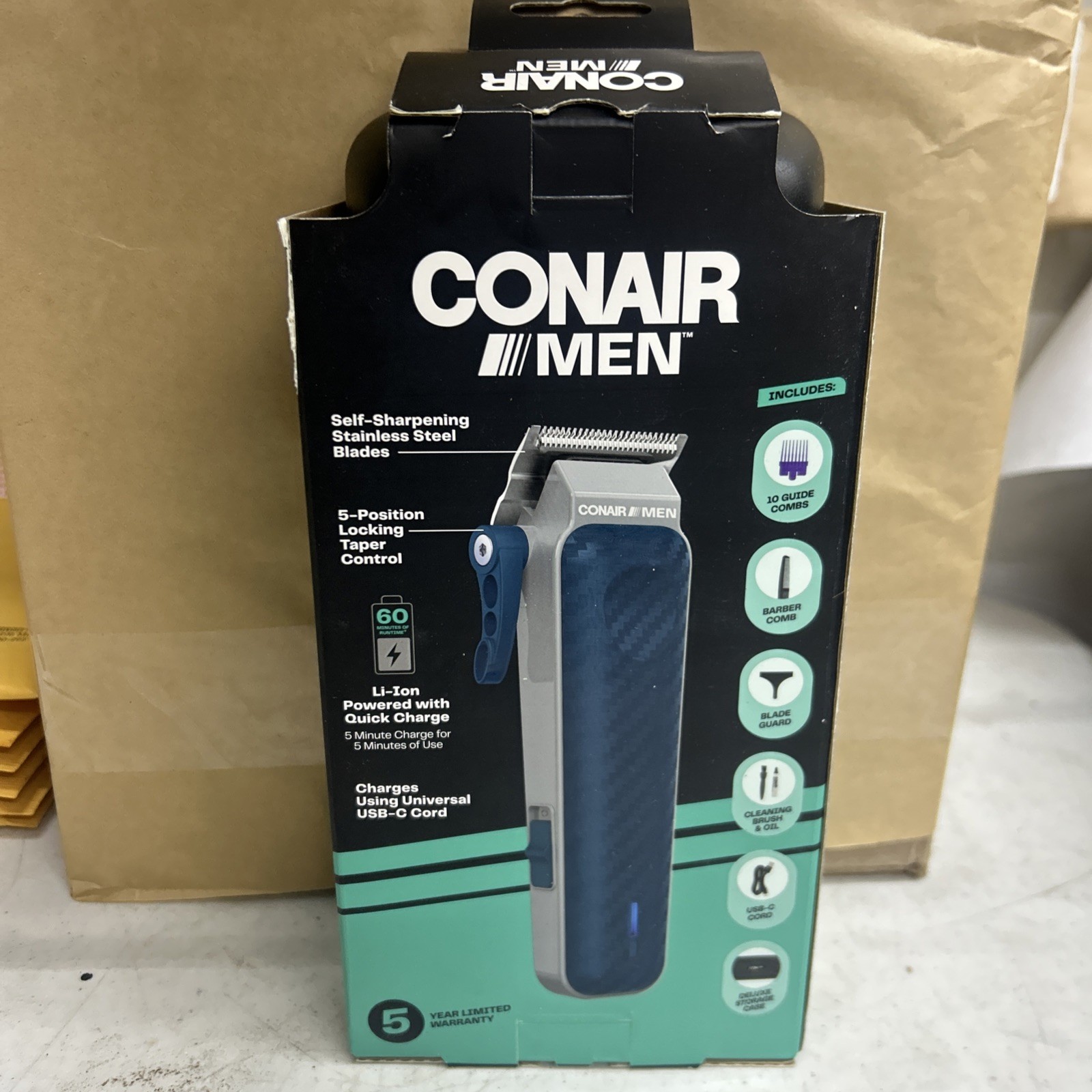 Conair Men Rechargeable Clipper & Trimmer 17 Pieces (HC379G)… FREE S&H!