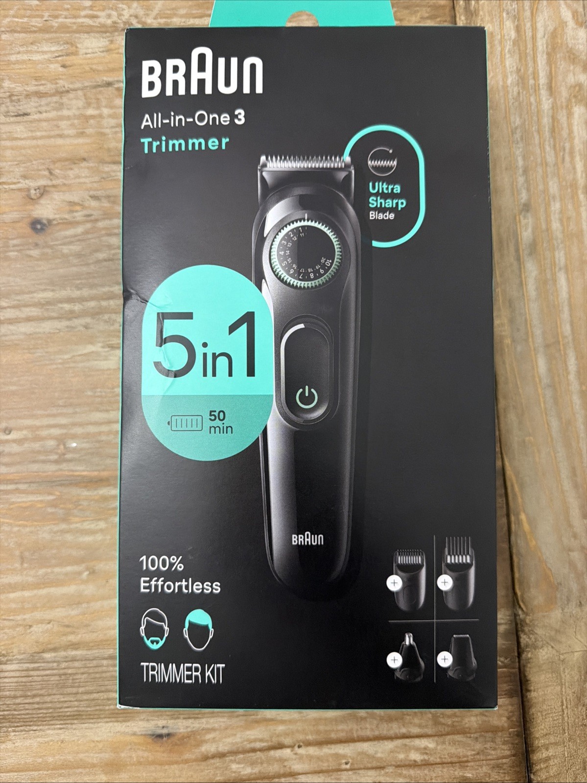BRAUN All-in-One Beard & Head Cordless Trimmer Kit – 5 in 1 Easy Click [NEW]