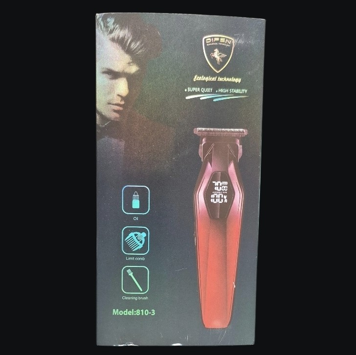 Difen 810-3 T-Blade Hair & Beard Trimmer USB Quick Charge Red