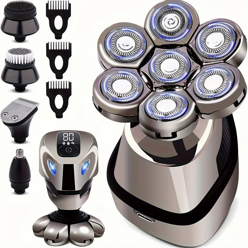 Cordless Electric Hair Remover Shavers Bald Head Razor Smooth Skull Cord Wet Dry