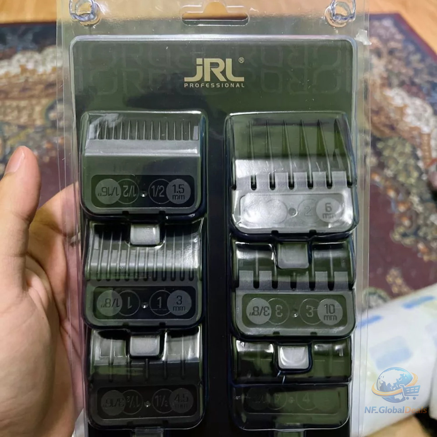 6pcs JRL Clipper Guards Set Premium Guide Combs (1.5mm to 13mm) for Hair Clipper