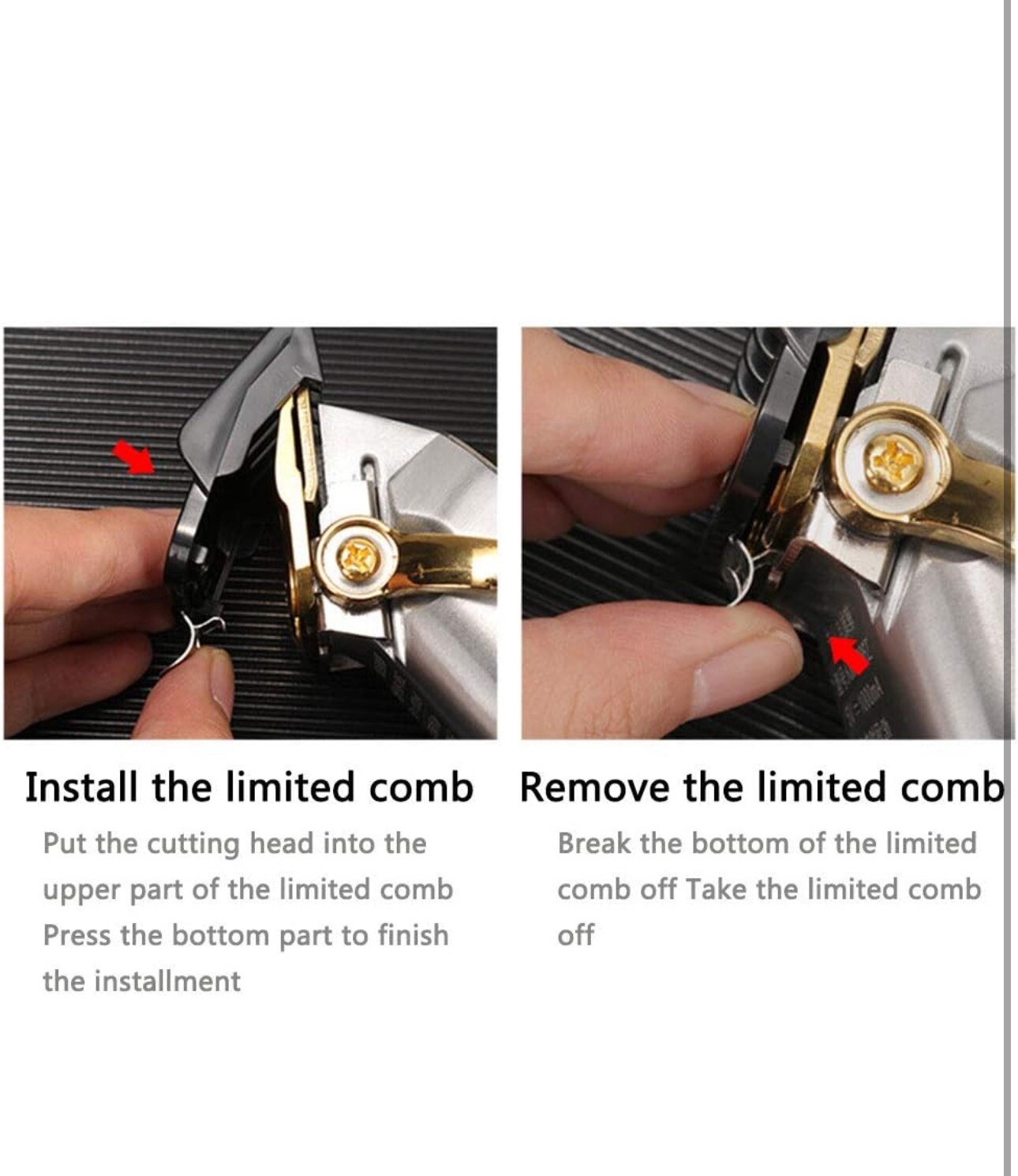 Kemei Golden Cordless Professional Hair Clippers Hair Trimmer For Men, Stylist