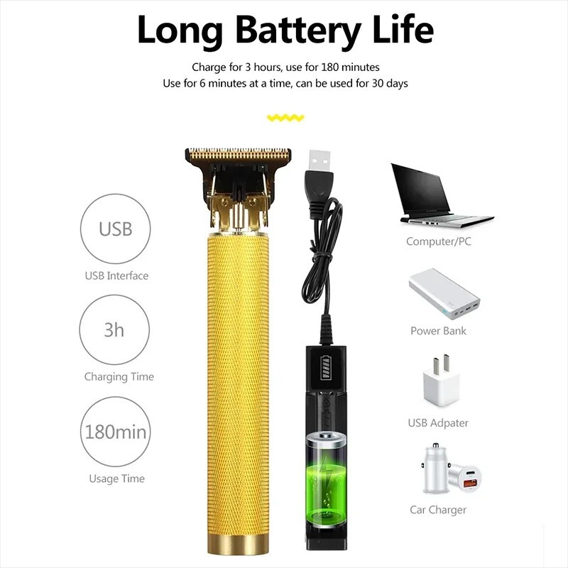 Professional Hair Clippers Trimmer Cutting Beard Cordless Barber Shaving Machine