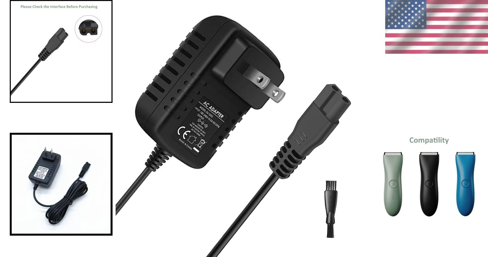 Durable 5V 1A Charger Compatible with Meridian Trimmer – Peace of Mind Included