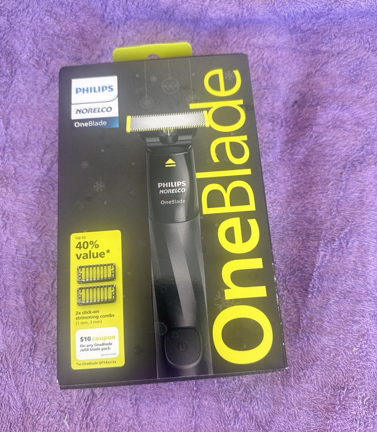 Philips Norelco OneBlade Face Trimmer Cordless USB Rechargeable 1mm/3mm