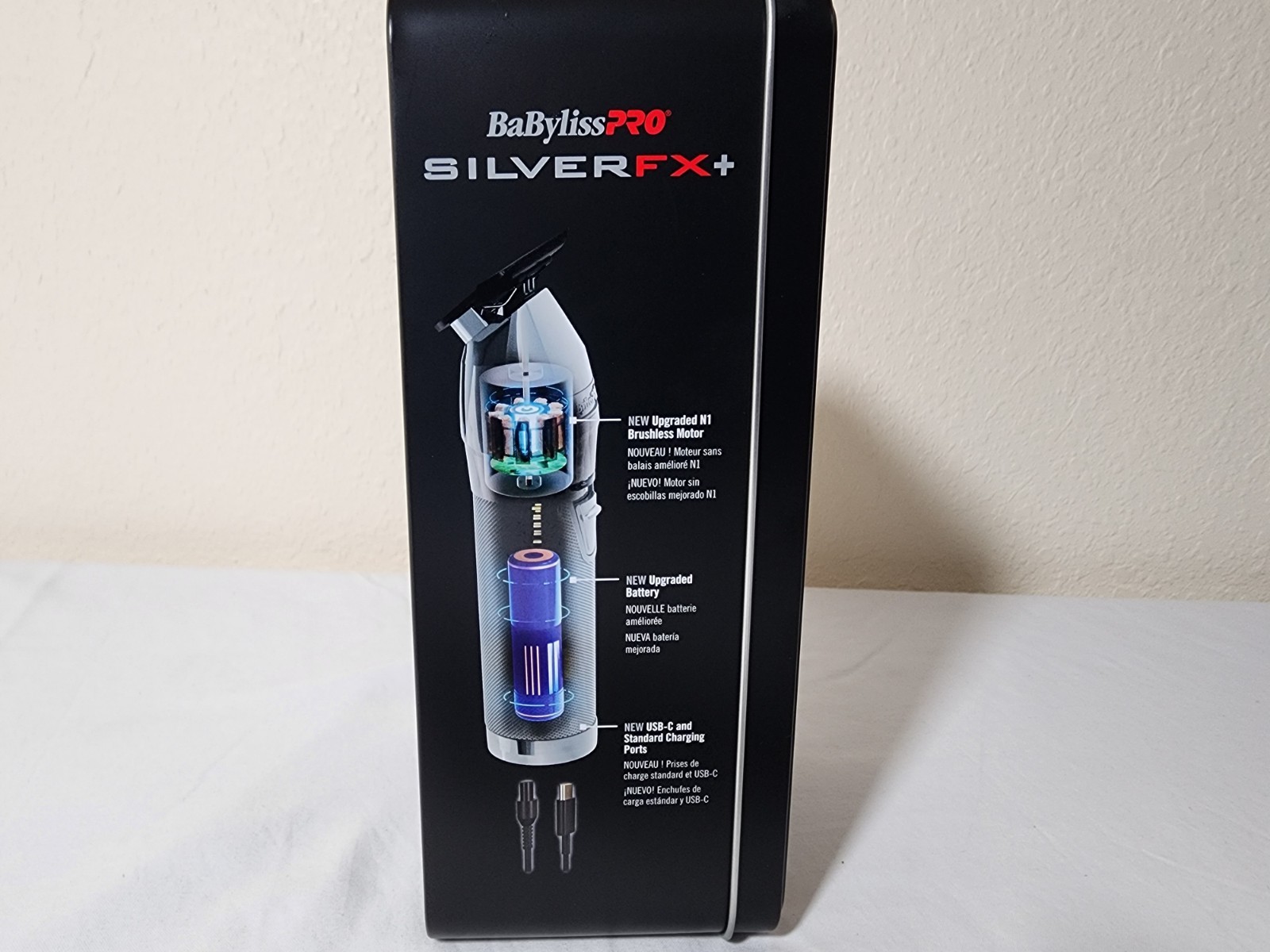 BaBylissPRO FX787NS SilverFX+ All-Metal Lithium Outlining Trimmer OPEN BOX/USED