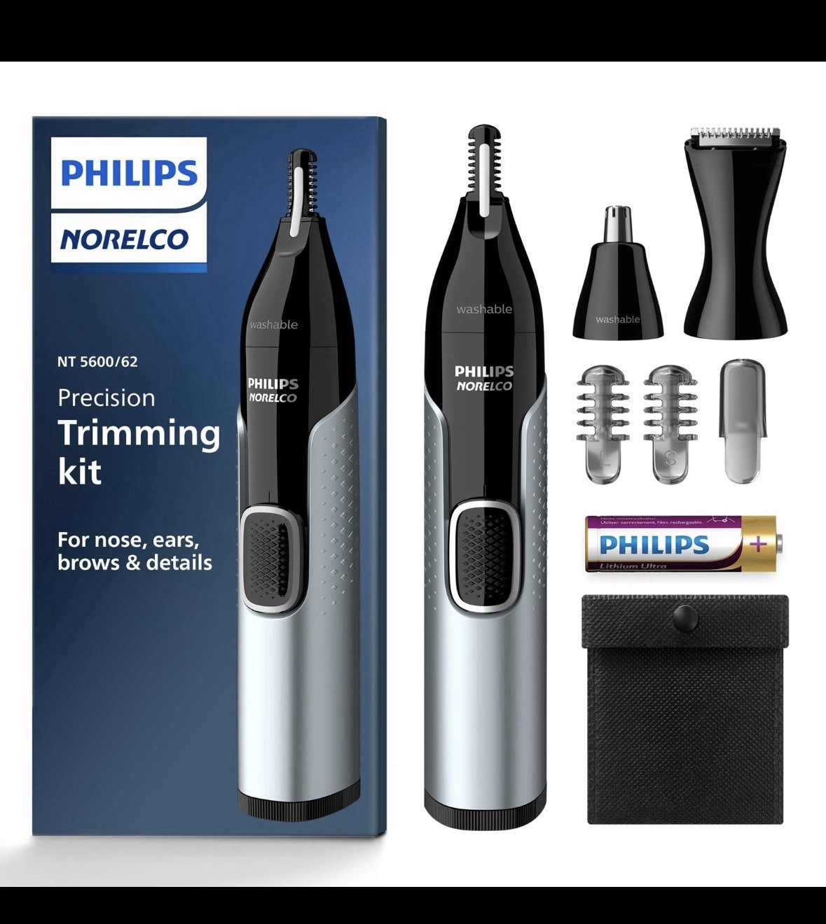 Philips Norelco Nose Trimmer 5000 Precision Hair Trimmer With Detail Trimmer