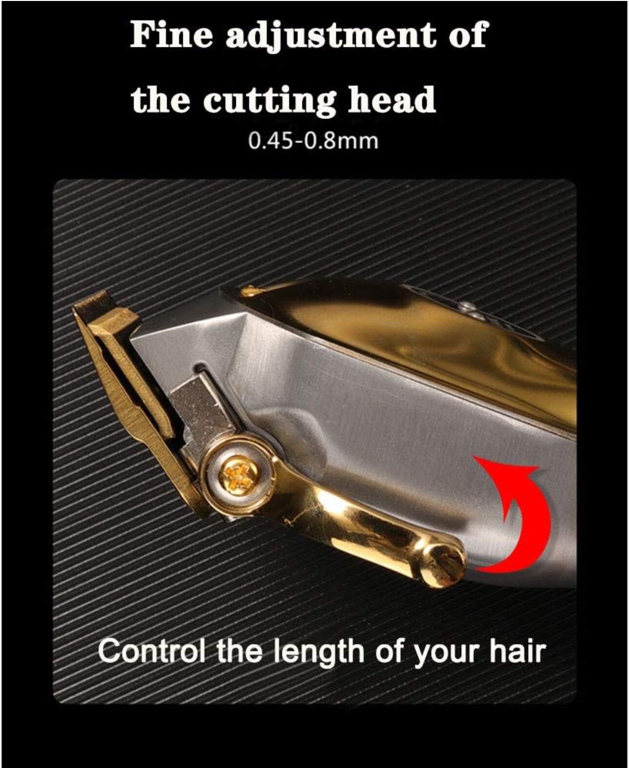 Kemei Golden Cordless Professional Hair Clippers Hair Trimmer For Men, Stylist