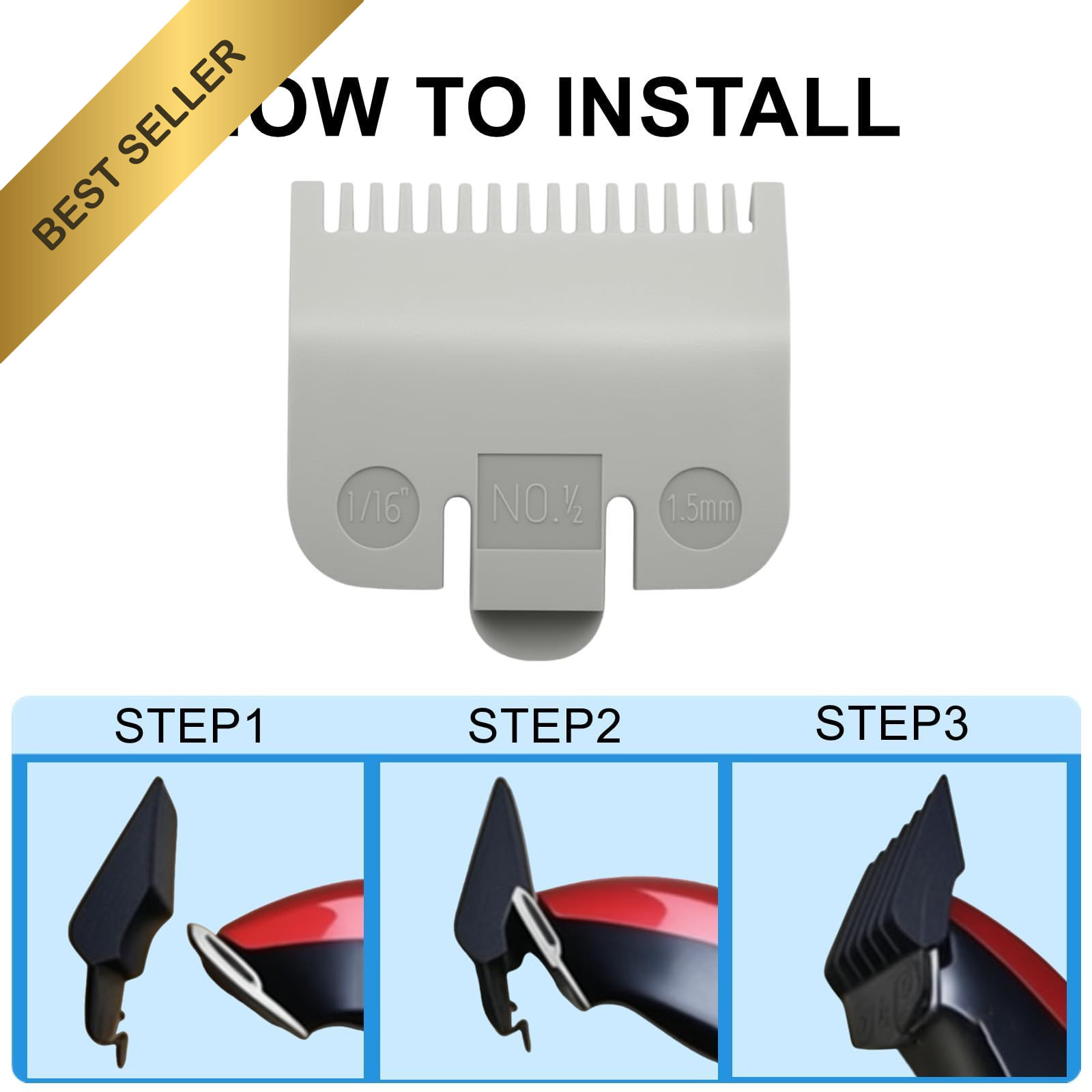 Wahl Clipper Guard 1.5mm #3137-101 1/16 Replacement Guide Comb 2 Pack