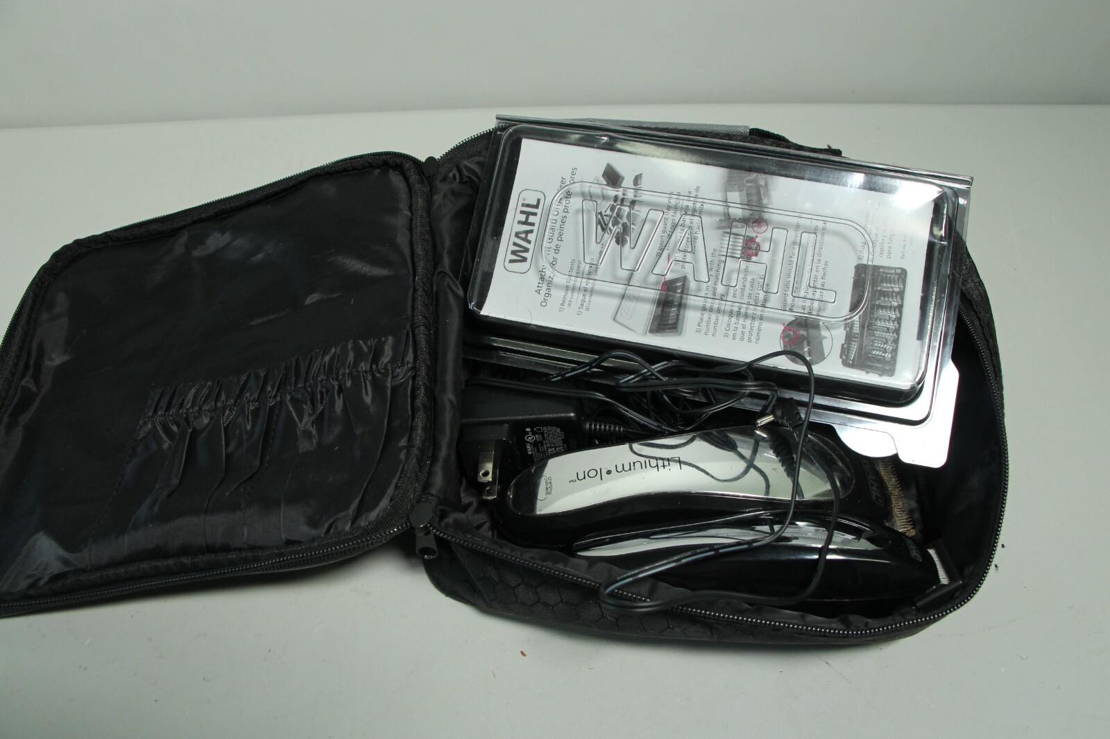Wahl PPL Black Silver Clipper Lithium Ion Cordless Haircutting & Trimming Kit