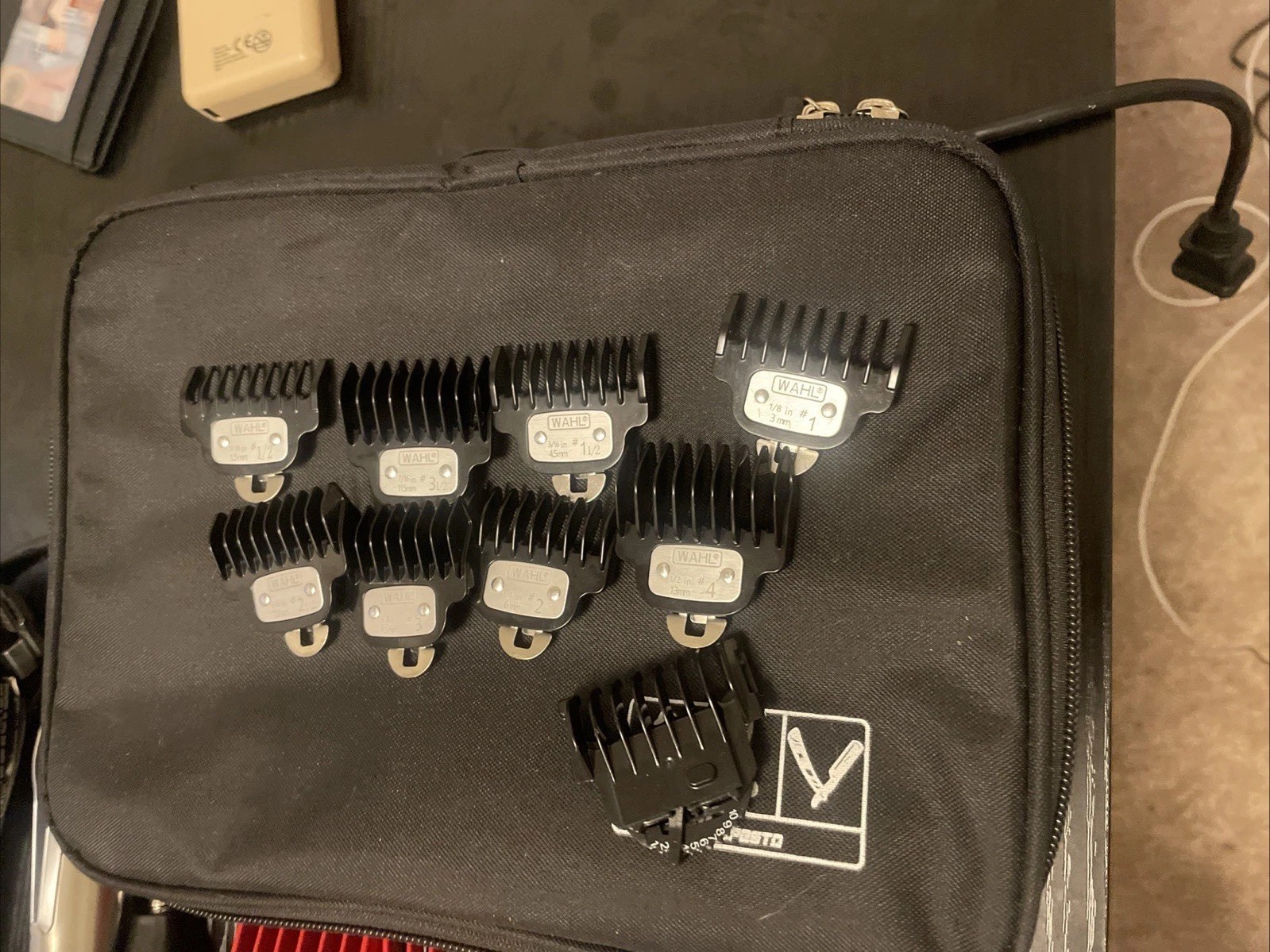 Wahl Designer Corded Clippers, Carry Case Wahl Stainless Steal Trimmers Chargers