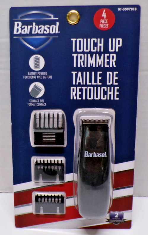 Barbasol 4 pc. Touch Up Trimmer Set Battery Powered Compact Size