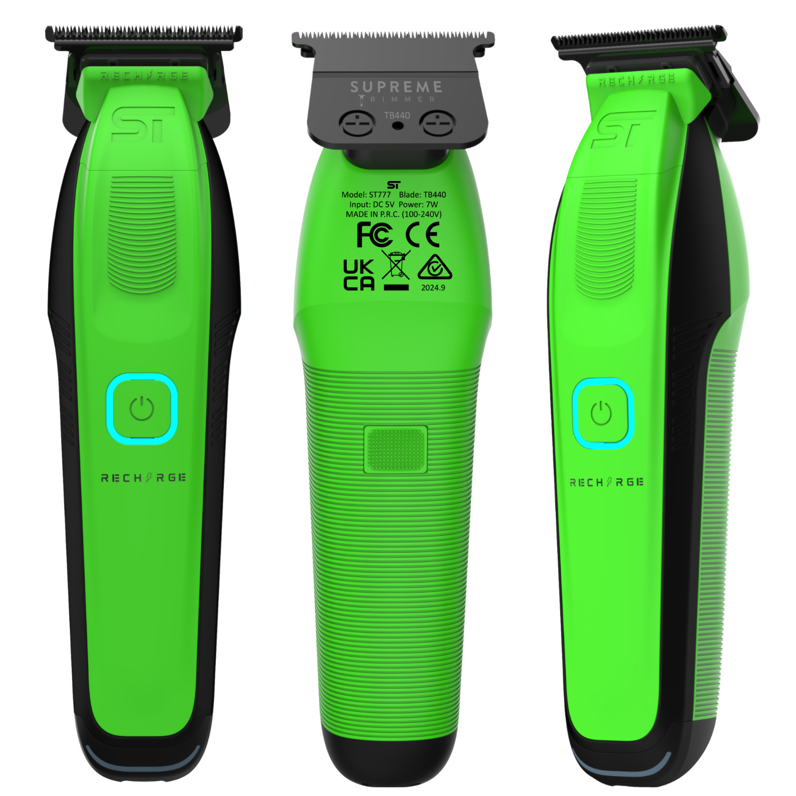 Supreme Trimmer RECHARGE Trimmer ST777 | 7500 RPM, Zero Gappable Trimmer | Acid