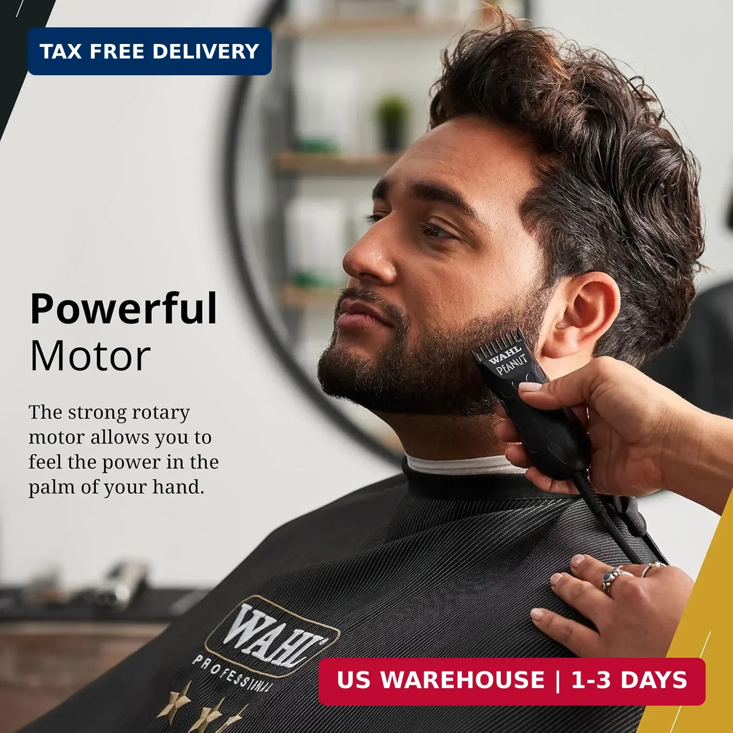 Wahl Professional Peanut Corded Clipper/Trimmer, Compact Rotary Motor | Lightwei