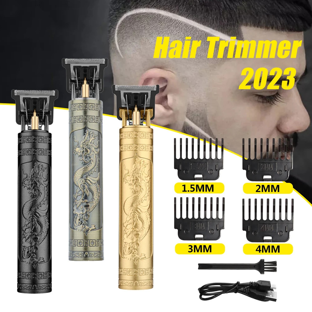 Vintage T9 Hair Trimmer for Men Professional Hair Cutting Machine Cordless Beard