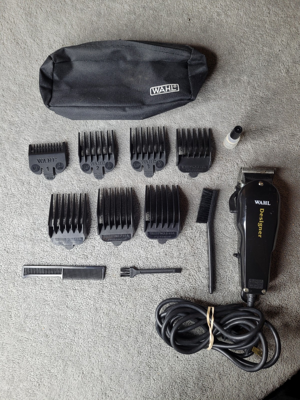 Wahl Designer Hair Clippers Electric Model DS305G w/ 7 Attachments + Tested