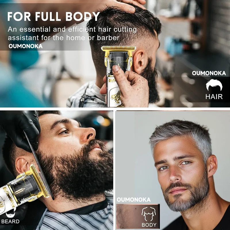 T9 Electric Vintage Shaver Barber Cordless Hair Cutting Machine USB Charging Hai