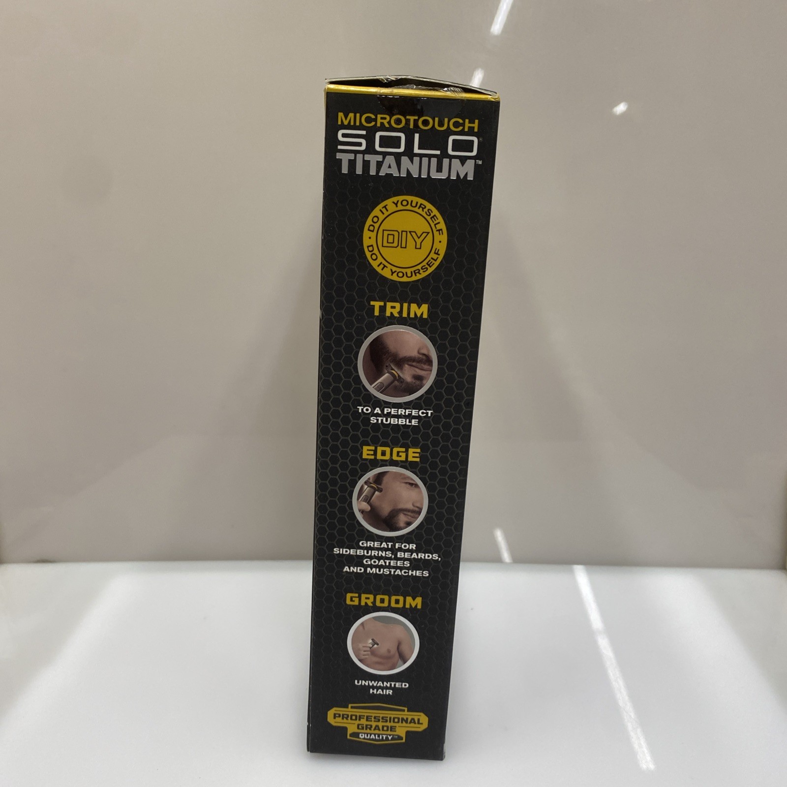 Micro Touch Solo Titanium Grooming Trimmer, Dual-Sided Blades Built-In Light Men