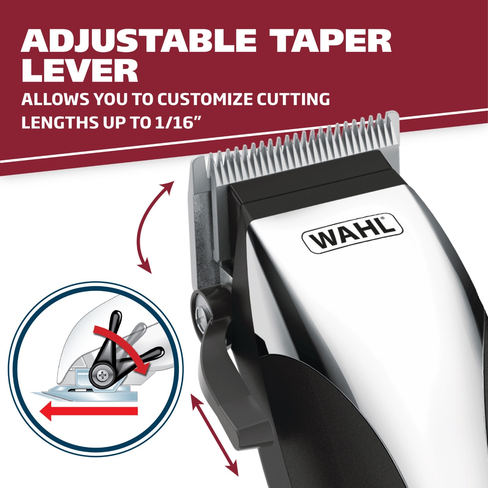 Wahl Professional Hair Cut Machine Barber Salon Cutting Trimmer Clipper Kit Set