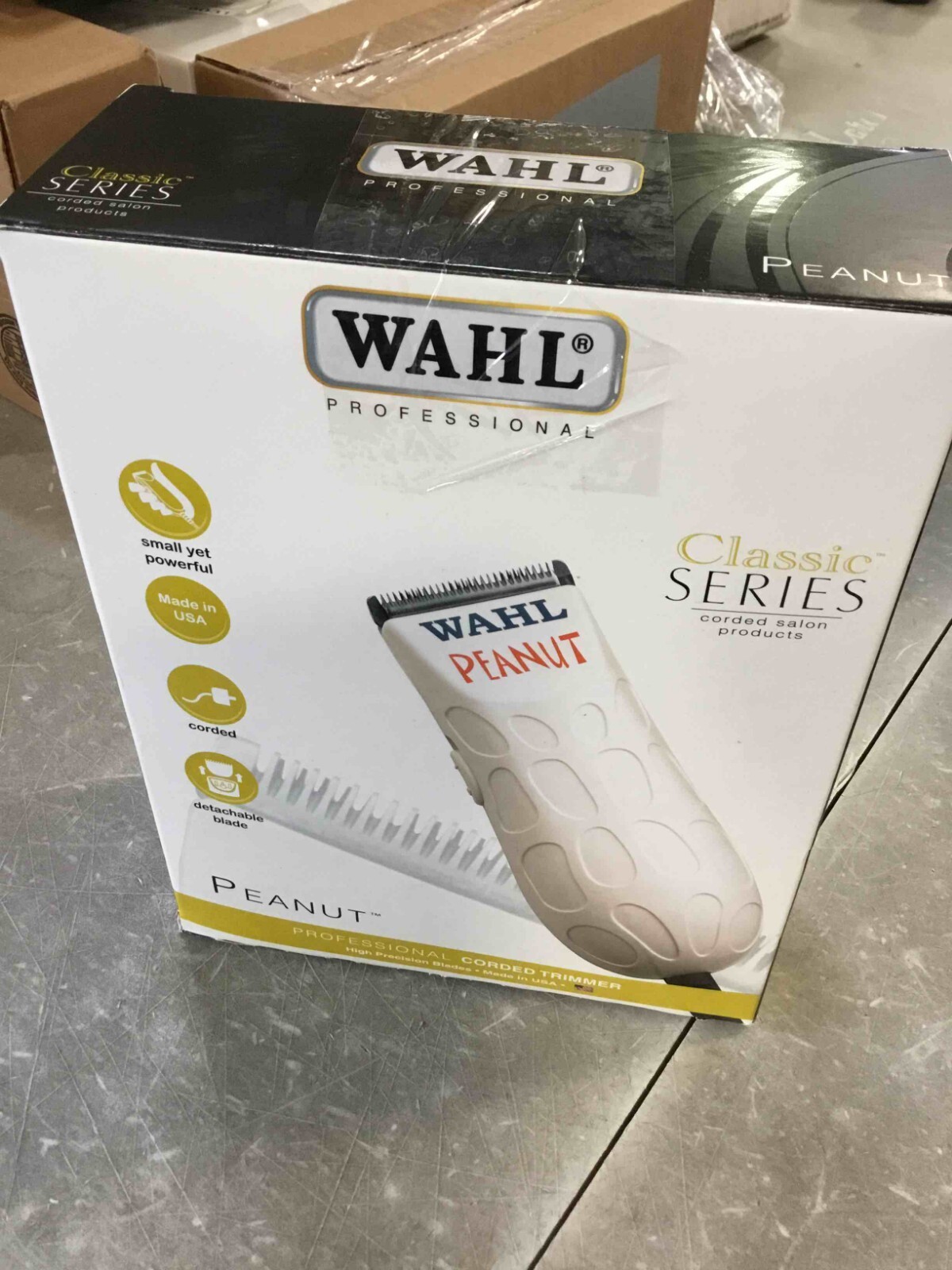Wahl Peanut Beard Trimmer Hair Clipper White 8655