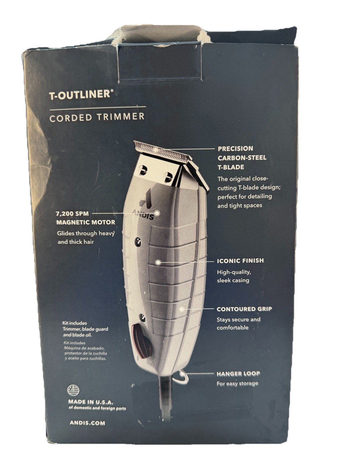 Andis Professional T-Outliner Corded Trimmer T-Blade Hair Beard Trimmer Open Box