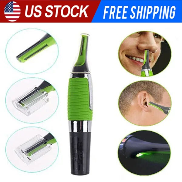 Hot Men Nose Ear Face Neck Eyebrow Hair Mustache Beard Trimmer Shaver Clipper PE