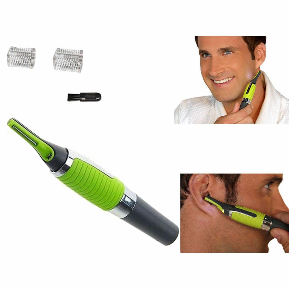 Hot Men Nose Ear Face Neck Eyebrow Hair Mustache Beard Trimmer Shaver Clipper