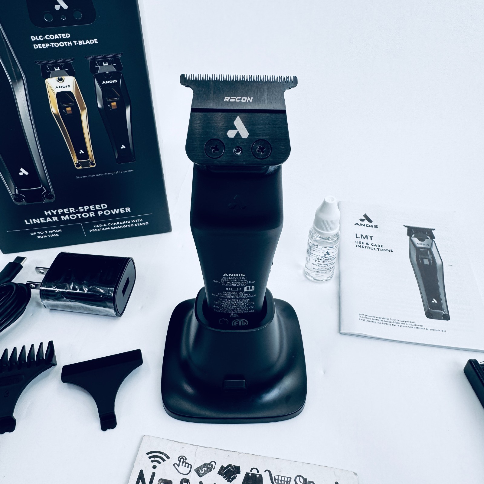Andis 562703 Recon Professional Barber Vector Motor Beard & Hair Cordless Trimme