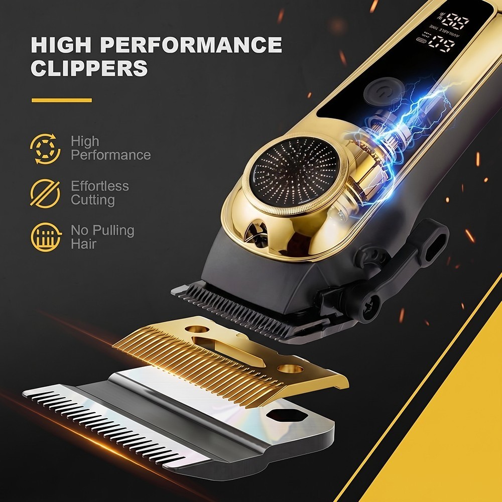 Professional Cordless Hair Clippers and Trimmers 4 in 1 Grooming Kit for Men