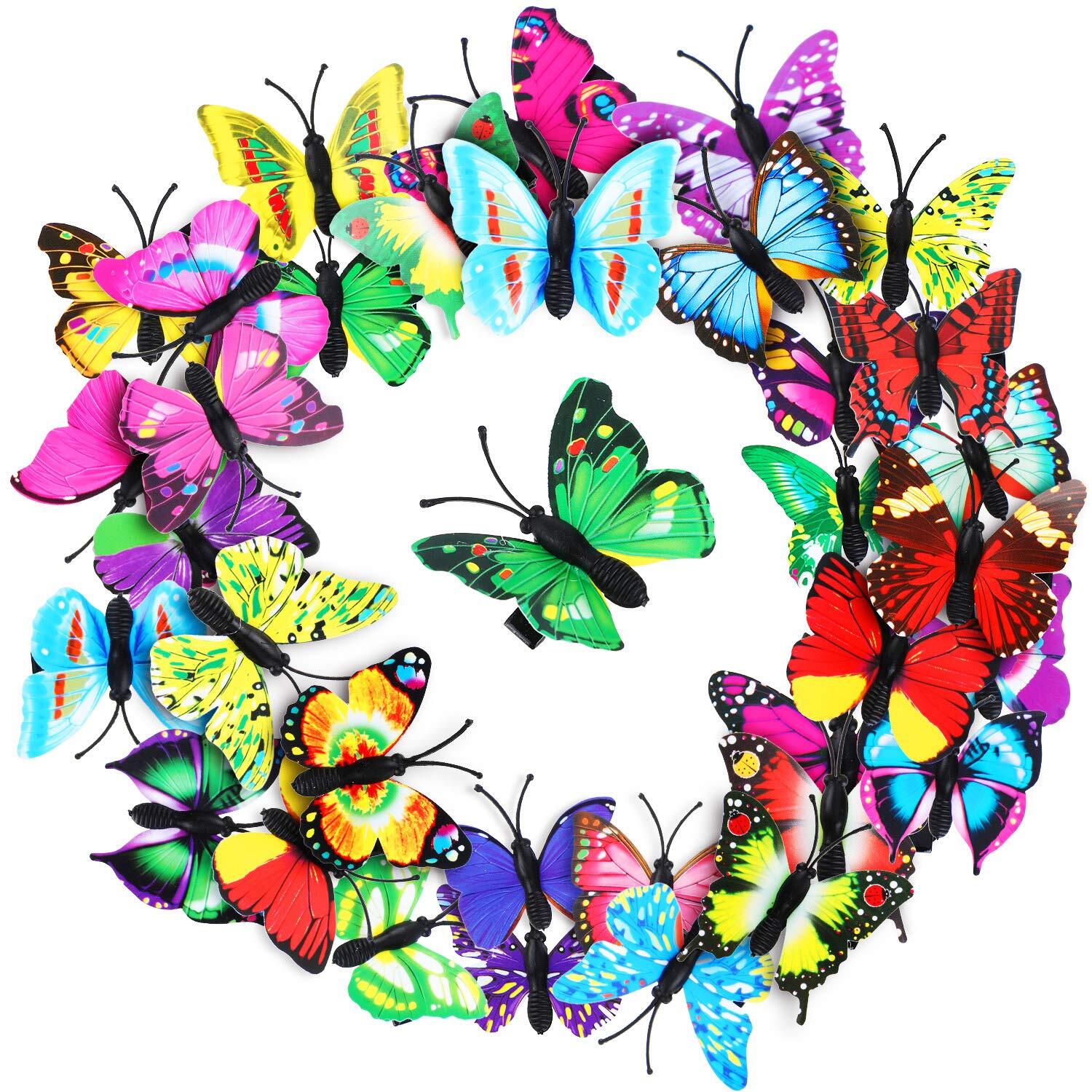 Boao 36 Pieces Butterfly Hair Clips Baby Girl Toddler Assorted, Multicolored
