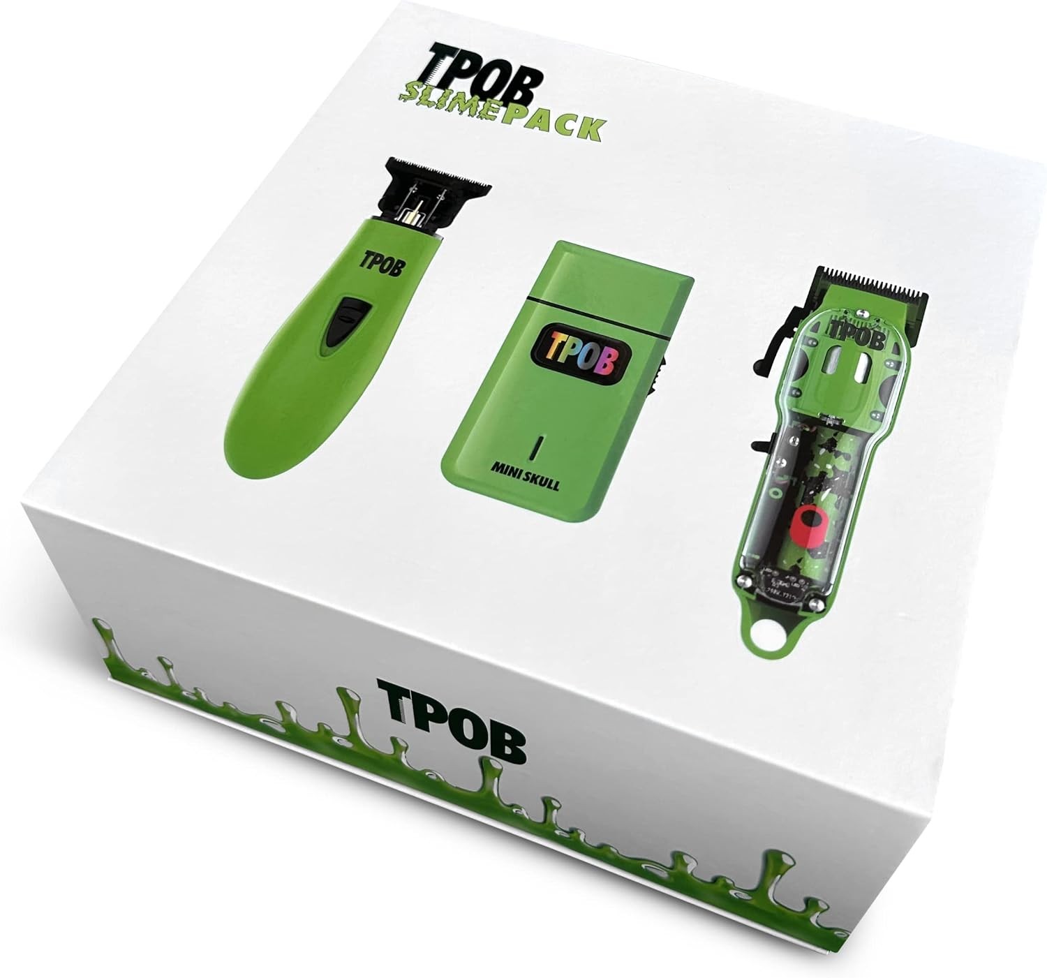 Slime 2 Barber Hair Clippers Trimmer Shaver Set for Men with Matte Green Case