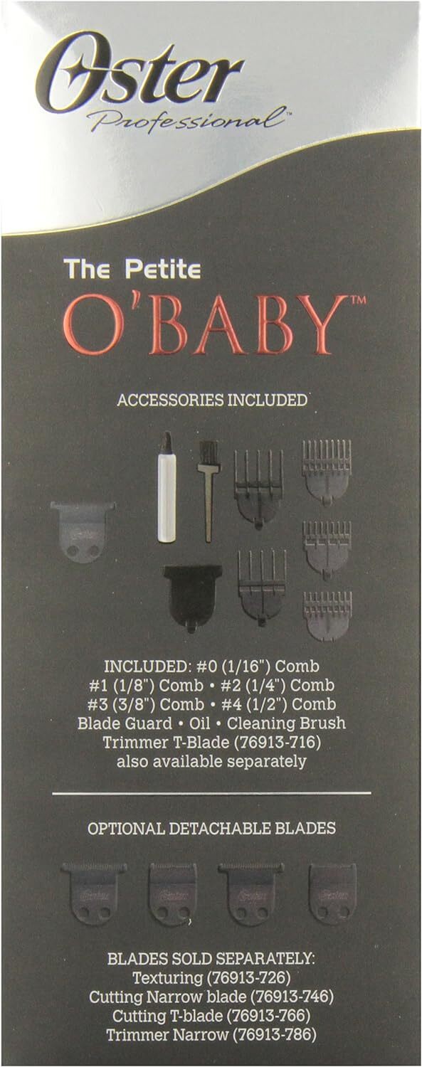 New Oster 76988-310 O’Baby T Blade Clipper/Trimmer with Titanium Coated Blades
