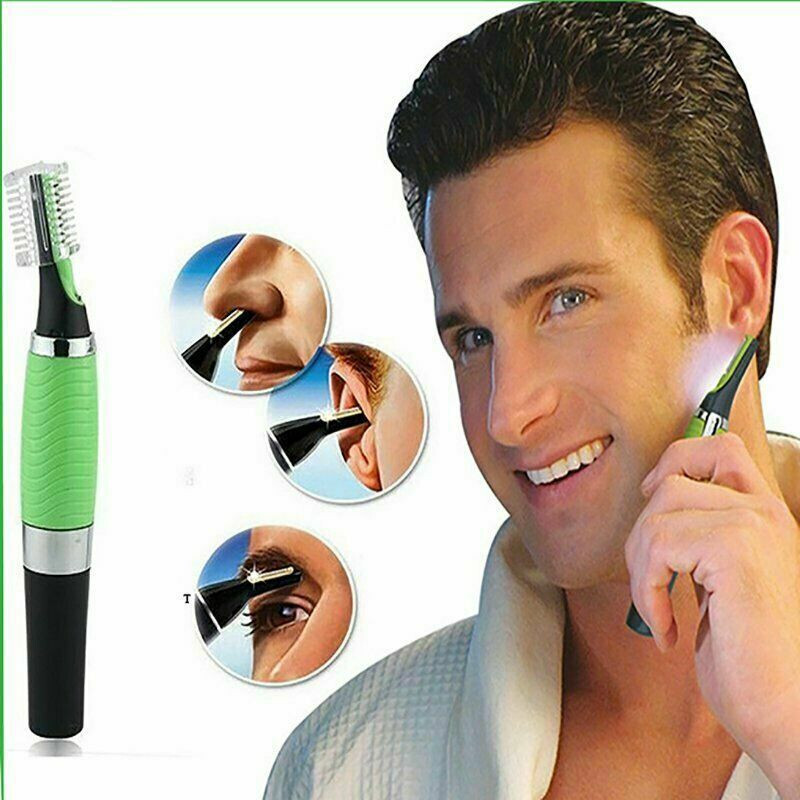 Men’s Nose Ear Face Neck Eyebrow Hair Mustache Beard Trimmer Shaver Clipper US