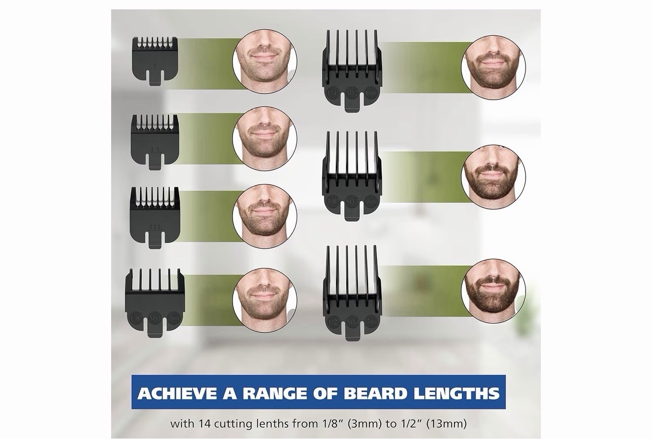 Wahl Wet/Dry Rechargeable Beard Trimmer & Nose Trimmer Grooming Kit Open Box