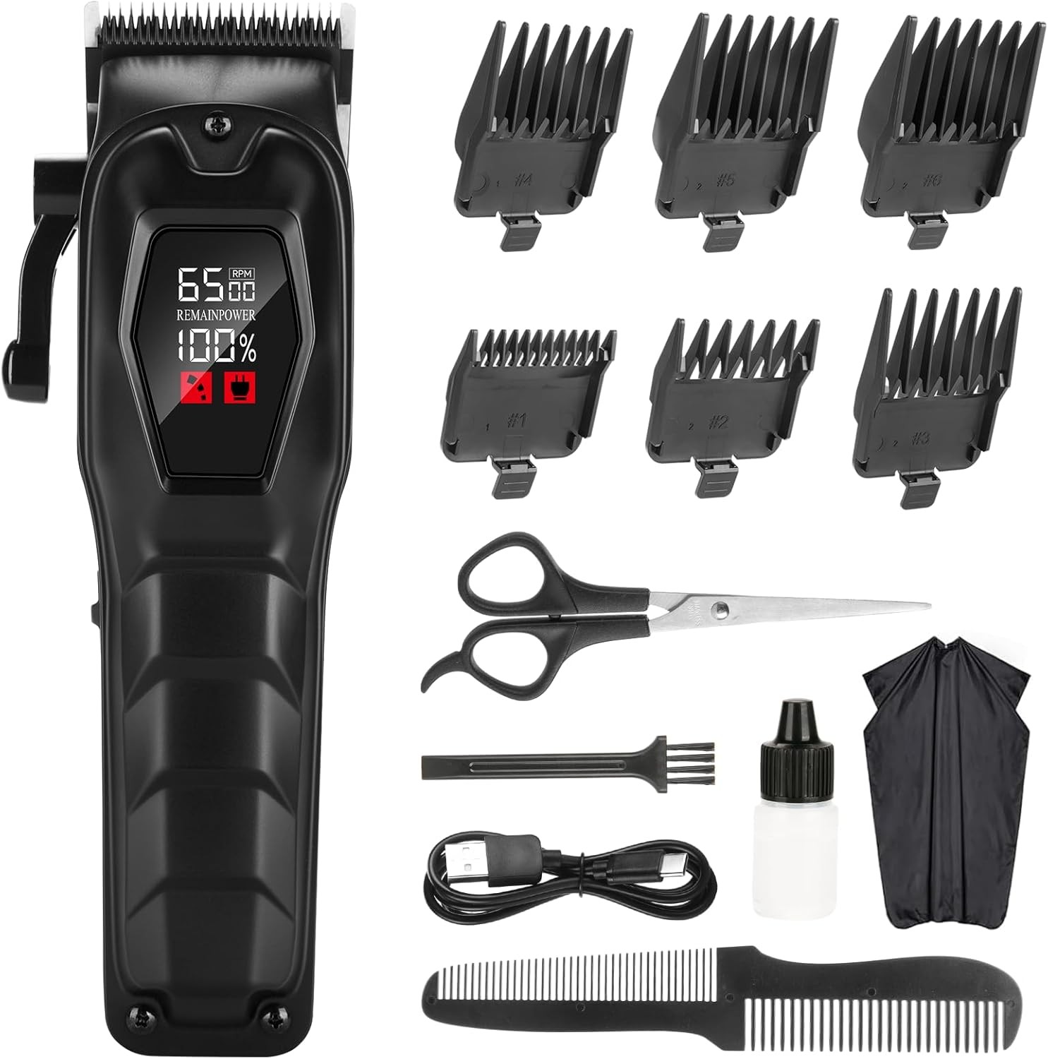 Men’s Hair Clippers for Professional Hair Trimmer Cordless Rechargeable Powerful