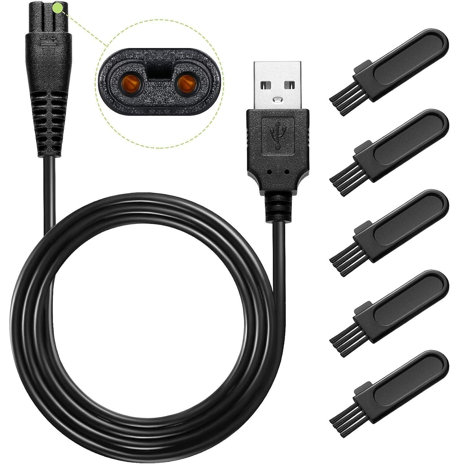 USB Hair Clippers Power Cord for Replacement Limural Charger Shaver Charging