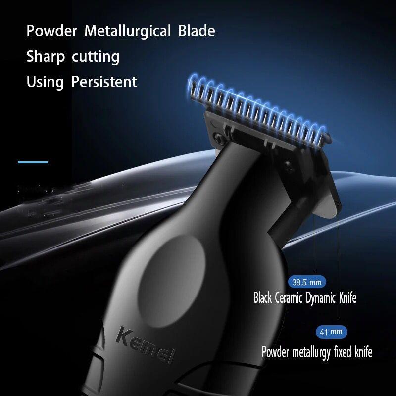Kemei 2299 Barber Cordless Hair Trimmer 0mm Zero Gapped Carving