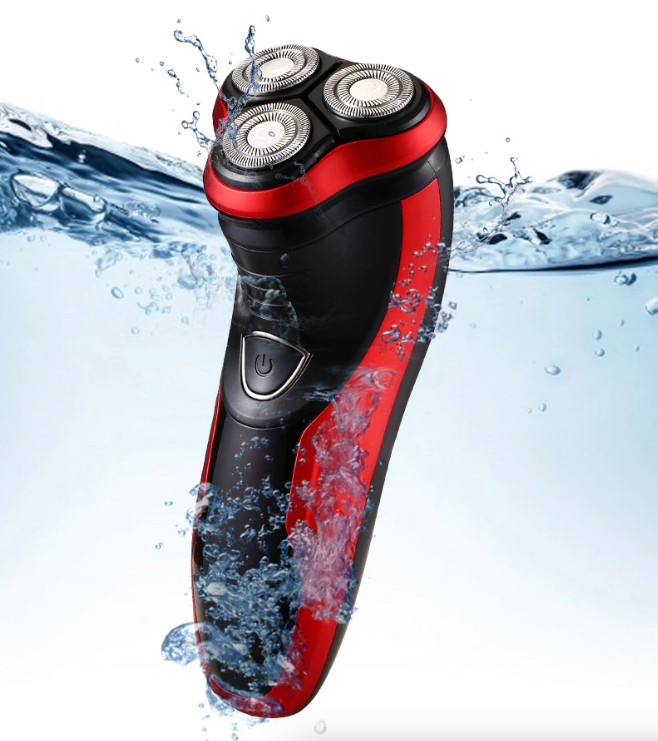Men’s Razor Rotary Waterproof Electric Shaver Pop-Up Trimmer Wet Dry Cordless
