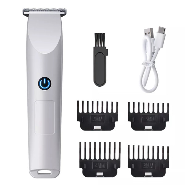 Professional Cordless Hair Clipper Beard Trimmer Electric Barber Shaver White