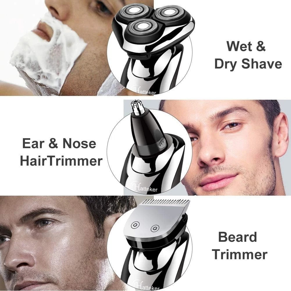 USB Rechargeable 3-In-1 Men’s Professional Multi-function Beard, nose,shave,ear