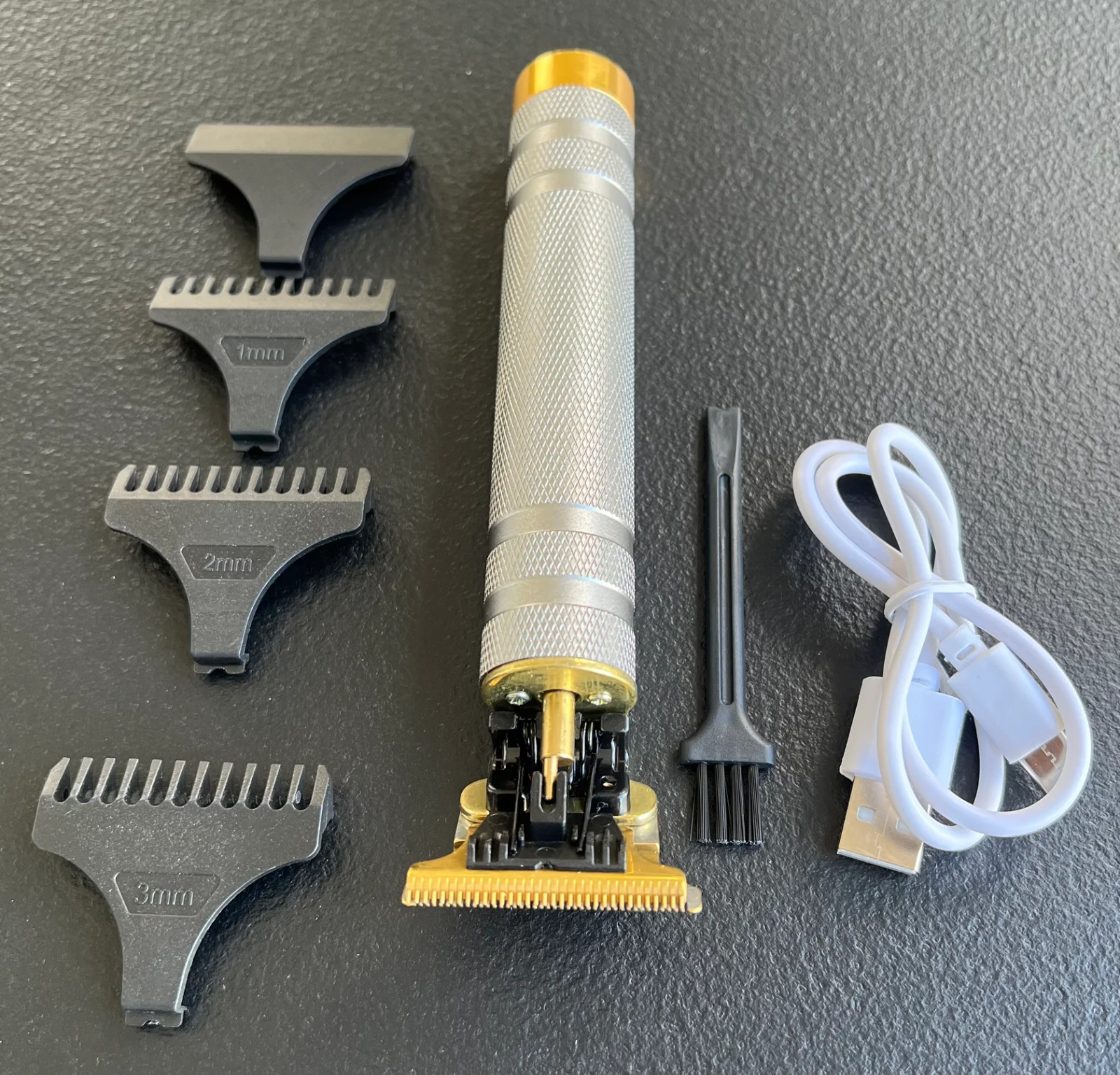 Vintage T9 Barbeador Gold Silver Beard Hair Trimmer Cutter Machine for Men