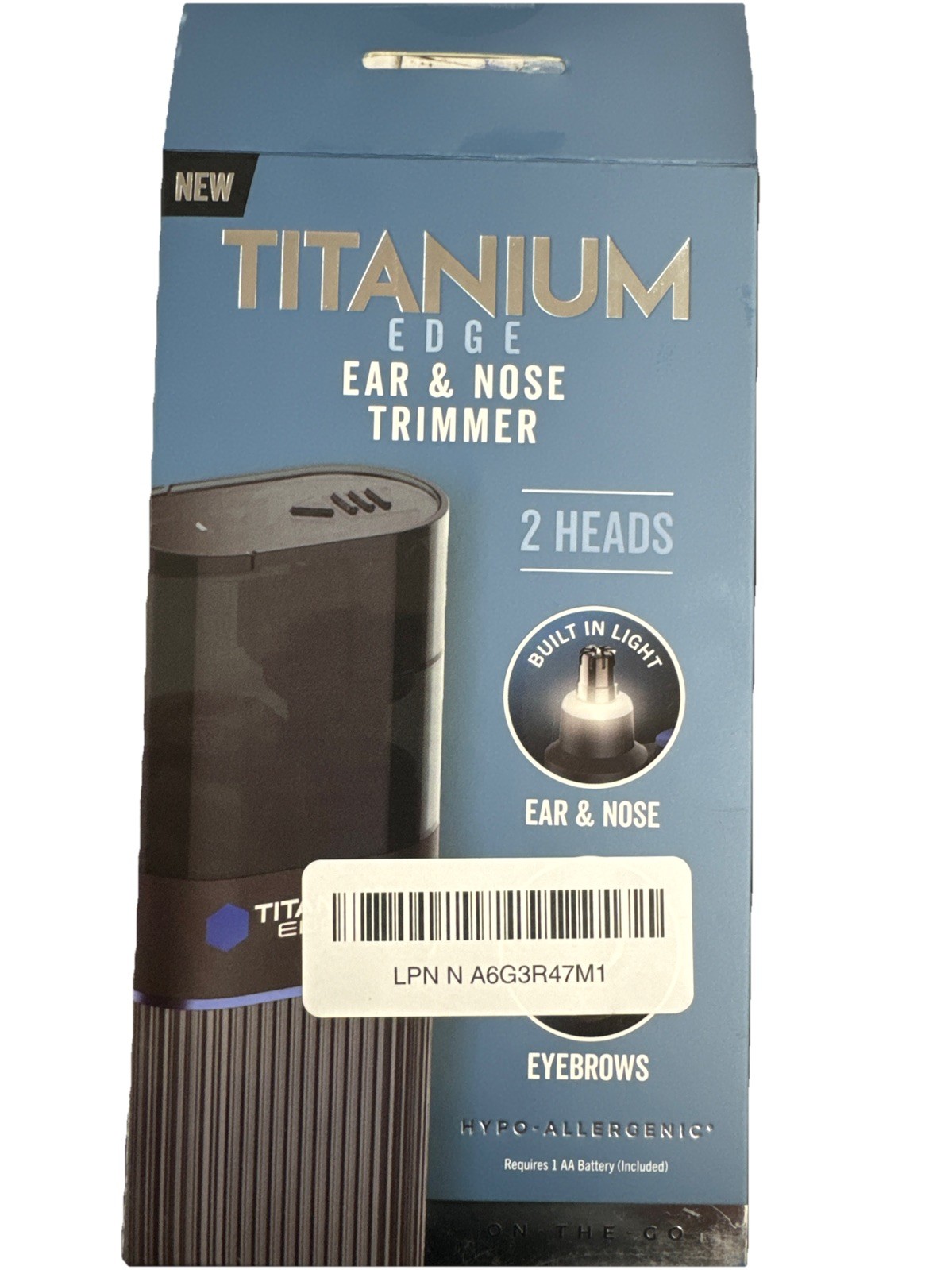 Microtouch Titanium Edge Ear & Nose Trimmer – Dual Rotary Blade Heads Black