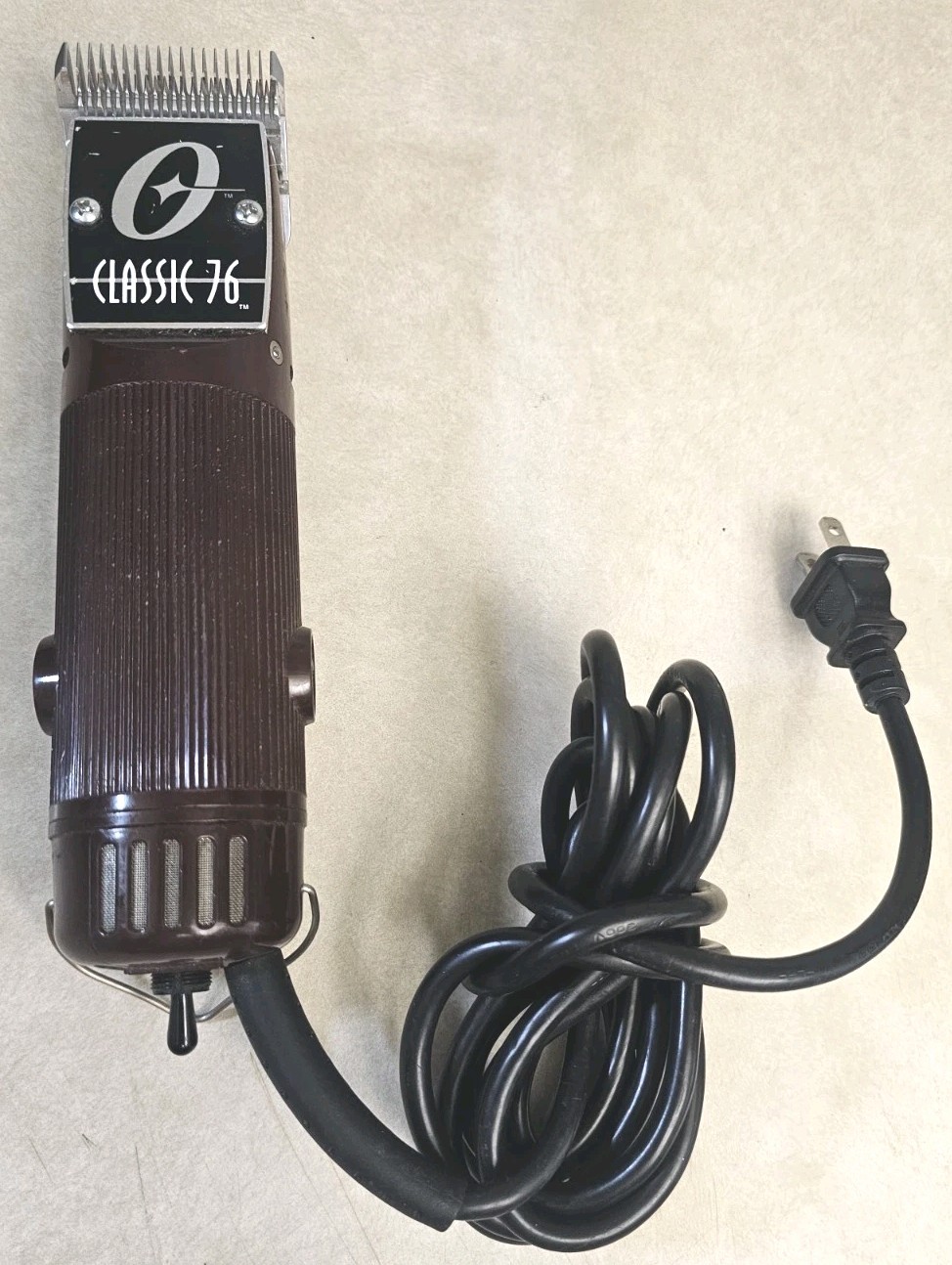 Vintage Oster Classic 76 Professional Hair Clippers Burgundy W/ Blade Tested