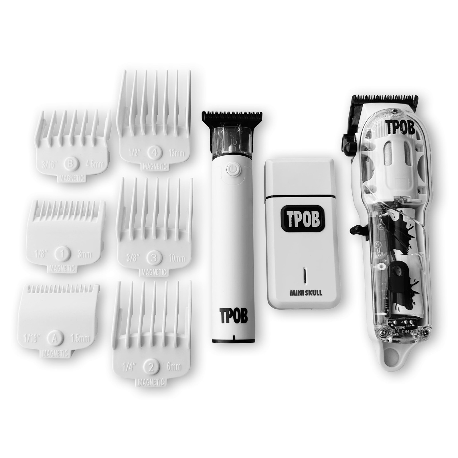 TPOB Slime 2 Barber Hair Clippers Trimmer Shaver Set for Men with White Pack